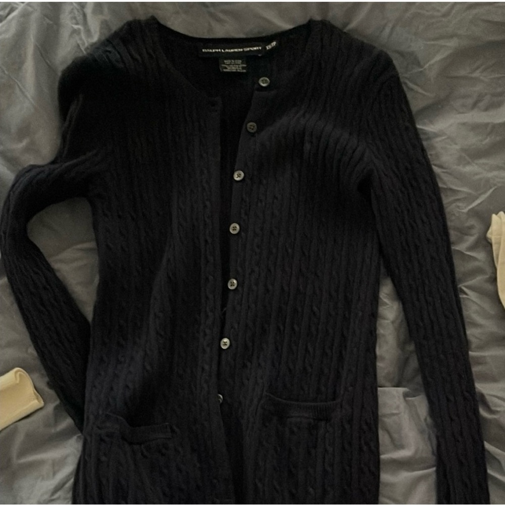 Ralph Lauren dark navy  cable knit cardigan